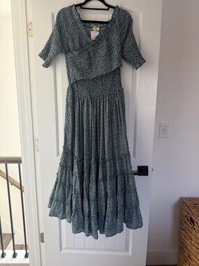 Brand new with tags Floral V-Neck Smocked Tiered Maxi Dress